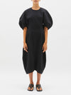 pleated balloon dress