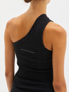 layered one shoulder rib tank