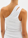 layered one shoulder rib tank