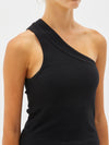 layered one shoulder rib tank