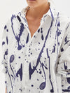 splatter print cotton shirt