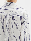 splatter print cotton shirt