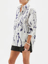 splatter print cotton shirt