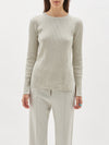 fine cotton linen ribbed knit