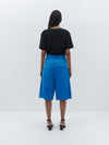 pleat front canvas oversized short