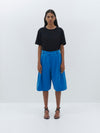 pleat front canvas oversized short