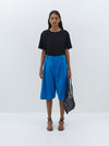 pleat front canvas oversized short