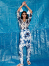 printed voile oversized shirt