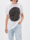 bassike womens dot t.shirt ll in white w / black dot